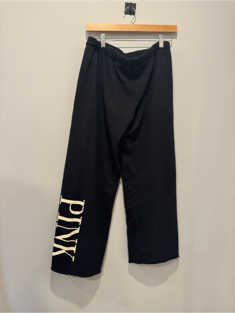PINK Victoria's Secret Black Lounge Sweatpants with Logo Tag